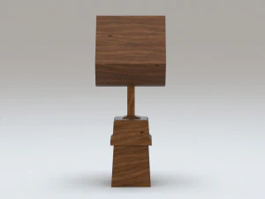 Antique wooden lectern 1 3D Model
