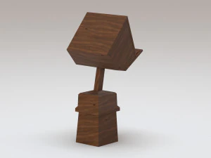 Antique wooden lectern 1 3D Model
