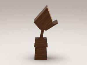Antique wooden lectern 1 Model 3D