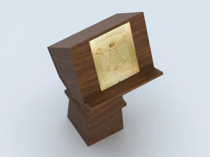 Antique wooden lectern 1 3D Model
