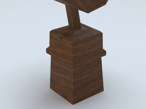 Antique wooden lectern 1 Model 3D
