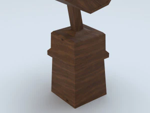 Antique wooden lectern 1 3D Model