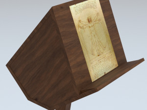 Antique wooden lectern 1 Model 3D