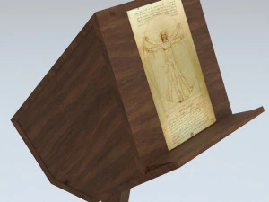 Antique wooden lectern 1 3D Model