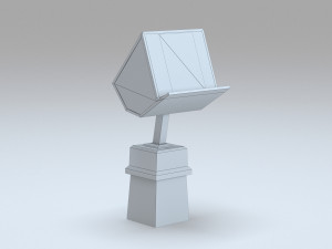 Antique wooden lectern 1 Model 3D