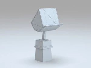 Antique wooden lectern 1 3D Model