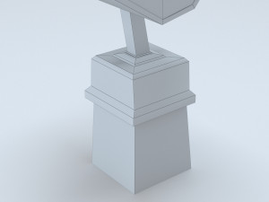 Antique wooden lectern 1 Model 3D