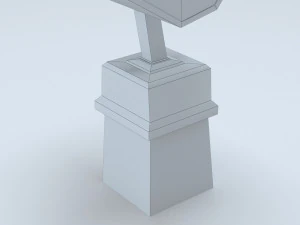 Antique wooden lectern 1 3D Model