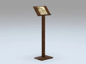 Leggio antico in legno 2 Modello 3D