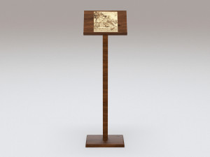Antique wooden lectern 2 Modèle 3D