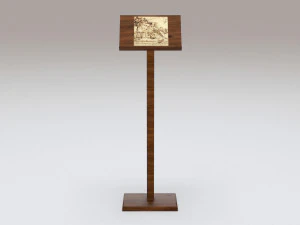 Antique wooden lectern 2 3D Model