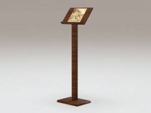Antique wooden lectern 2 Modèle 3D