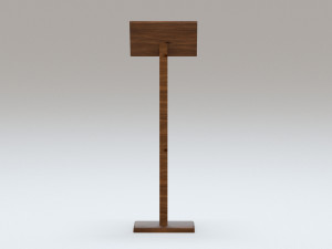 Antique wooden lectern 2 Modèle 3D