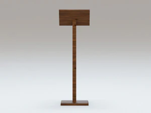 Antique wooden lectern 2 3D Model