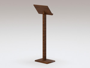 Antique wooden lectern 2 Modèle 3D