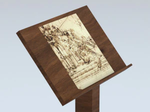 Antique wooden lectern 2 3D Model