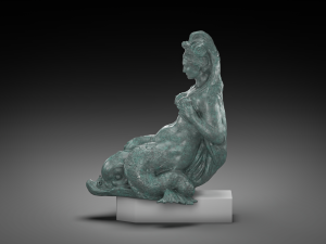 Mermaid aged bronze Modèle 3D