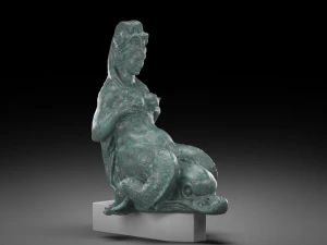 Mermaid aged bronze 3D Model