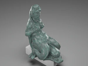 Mermaid aged bronze 3D Model