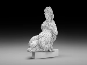 Mermaid aged bronze 3D Model