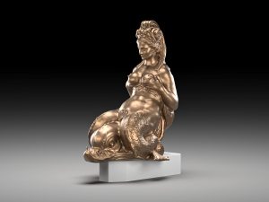 Mermaid bronze 3D Model
