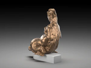 Mermaid bronze 3D Model