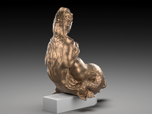 Mermaid bronze 3D Model