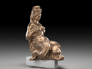 Mermaid bronze 3D Model