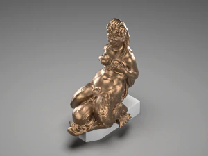 Mermaid bronze 3D Model