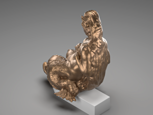 Mermaid bronze 3D Model