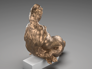 Mermaid bronze 3D Model
