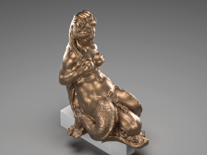 Mermaid bronze 3D Model