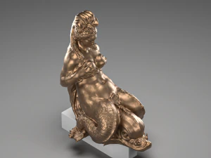 Mermaid bronze 3D Model