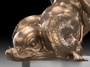 Mermaid bronze 3D Model