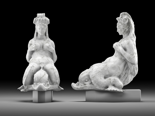Mermaid marble Modelo 3D .c4d .max .obj .3ds .fbx .stl .blend 