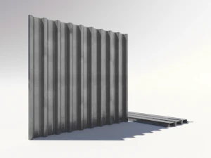 Corrugated galvanized sheets 8 3D Model