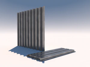 Corrugated galvanized sheets 8 3D Model