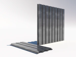 Corrugated galvanized sheets 8 3D Model