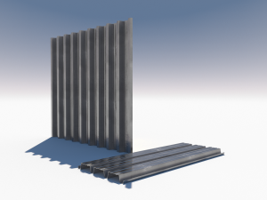 Corrugated galvanized sheets 9 3D Model