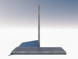 波纹镀锌板9 3D 模型