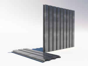 Corrugated galvanized sheets 9 3D Model