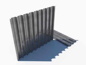 Corrugated galvanized sheets 9 3D Model