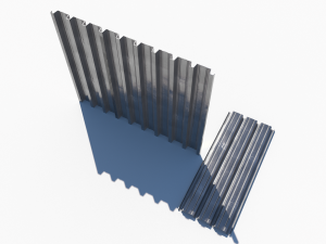 Corrugated galvanized sheets 9 3D Model
