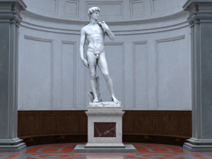 Accademia gallery in Florence 3D Model