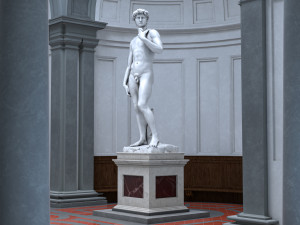 Accademia gallery in Florence 3D Модель