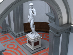 Accademia gallery in Florence 3D Модель