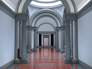 Accademia gallery in Florence 3D Модель