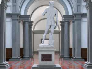 Accademia gallery in Florence 3D Модель