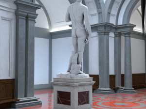 Accademia gallery in Florence 3D Модель