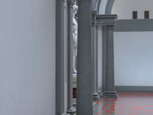 Accademia gallery in Florence 3D Модель